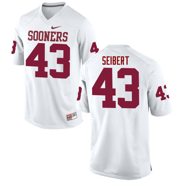 Men Oklahoma Sooners #43 Austin Seibert College Football Jerseys Game-White